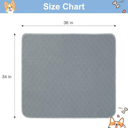 KOOLTAIL Washable Pee Pads for Dogs - Waterproof Dog Mat Non-Slip Puppy Potty Training Pads, Reusable Whelping Pads for Dog Crate PlayPen