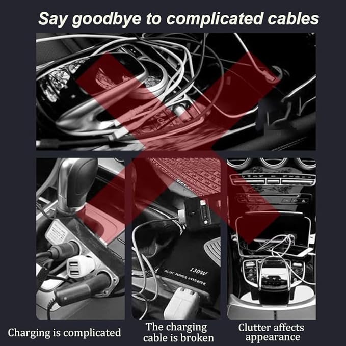 Car Charger for Mazda MX-5 MX-5 Miata MX-5 RF, Non Slip Wired Adapter Charger for Car, Fast Charging Mat, Wired Adapter Car Charging Pad, Phone Charger, Car Accessories,30cm Cable USB