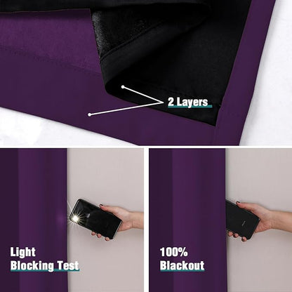 ChrisDowa 100% Blackout Curtains