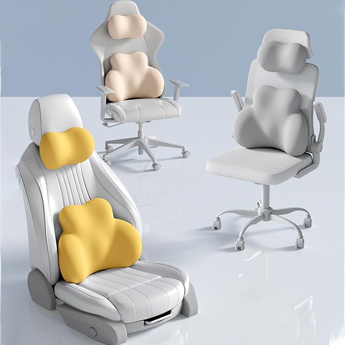 Car Lumbar Support Pillow for Nissan X-Trail 5seats 2024 Memory Foam Back Support Cushion Breathable Car Seat Lumbar Pad Accessories,Dark Gray