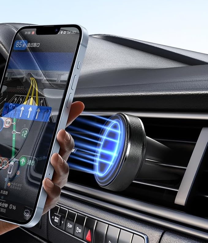 Magnetic Phone Holder for car【2 Packs 】【Strong Magnet】phone holders for your car phone holder Mount for Car【4 Metal Plate】Universal Airvent cell phone car mount for iphone Samsung car accessories