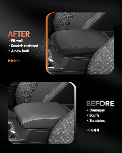 CDEFG for 2024 2025 2026 Toyota Tacoma Center Console Cover Armrest Box Cover for Tacoma (SR, SR5, TRD PreRunner, TRD Sport, TRD Off-Road, Limited) Accessories Console Arm Rest Protector
