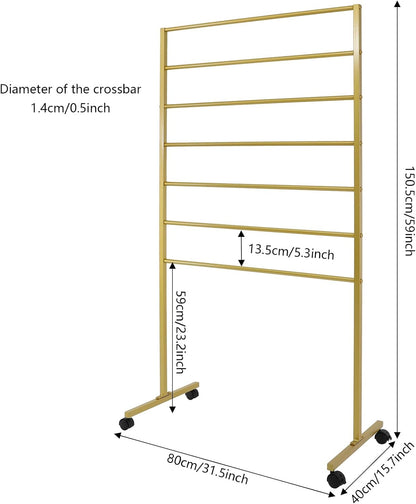 Scarf Organizer, Scarf Display Stand, 7 Tier Metal Scarf Holder Organizer, Floor-standing Scarf Rack for Commercial or Home, Hijab Stand RackTies Belt Pants Hanging Rack