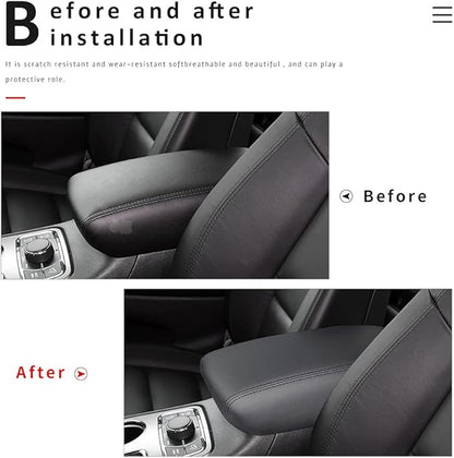INTGET Car Center Console Armrest Cover for 2011-2020 2021 Jeep Grand Cherokee Accessories Arm Rest Box Pad Console Lid Protection Saver for Grand Cherokee Console Cover(Black)