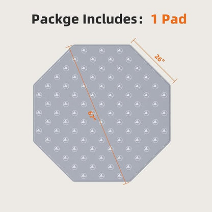 PJYuCien Washable Pee Pads for Dogs 1 Pack, 67" x 26" Octagonal Non-Slip and Leak-Proof Pee Mat, Puppy Training Pads for Whelping, Playpen, Crate, Bed （24/30/36/42'' 8 Panels Pen）