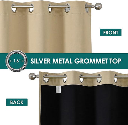 ChrisDowa 100% Blackout Curtains