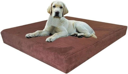 Dogbed4less Orthopedic Dog Bed with Memory Foam for Pet, Waterproof Liner with Durable Nylon Blue External Cover and Bonus Antislip Duvet (Ballistic in Navy, Extra Large 40" Length X 35" Width)
