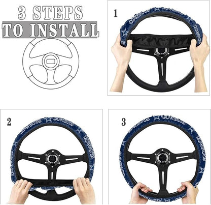 Universal Car Steering Wheel Cover, Automotive Vehicle Accessory (L-FXPT-NZ)