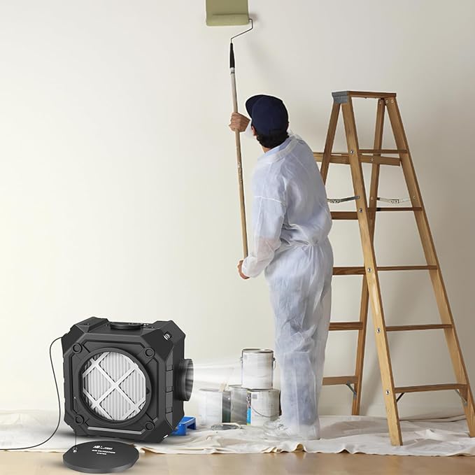 M-T Air Scrubber with 3 Stage Filtration, Stackable Negative Air Machine