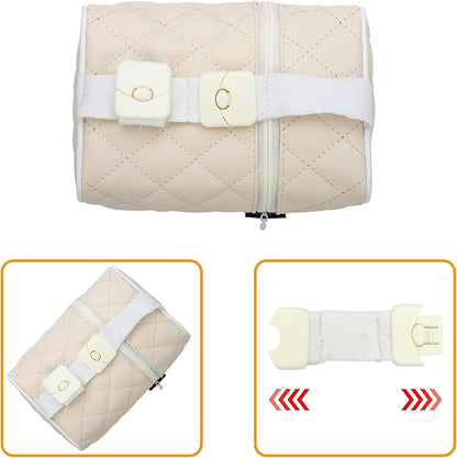 UNICOLD Tissue Boxes Holder Car Sun Visor or Vehicle Backseat Tissue Holder Car Napkin Holder for PU Leather Universal Car Paper Towel Holder Tissue Organizer Bag (Beige1)