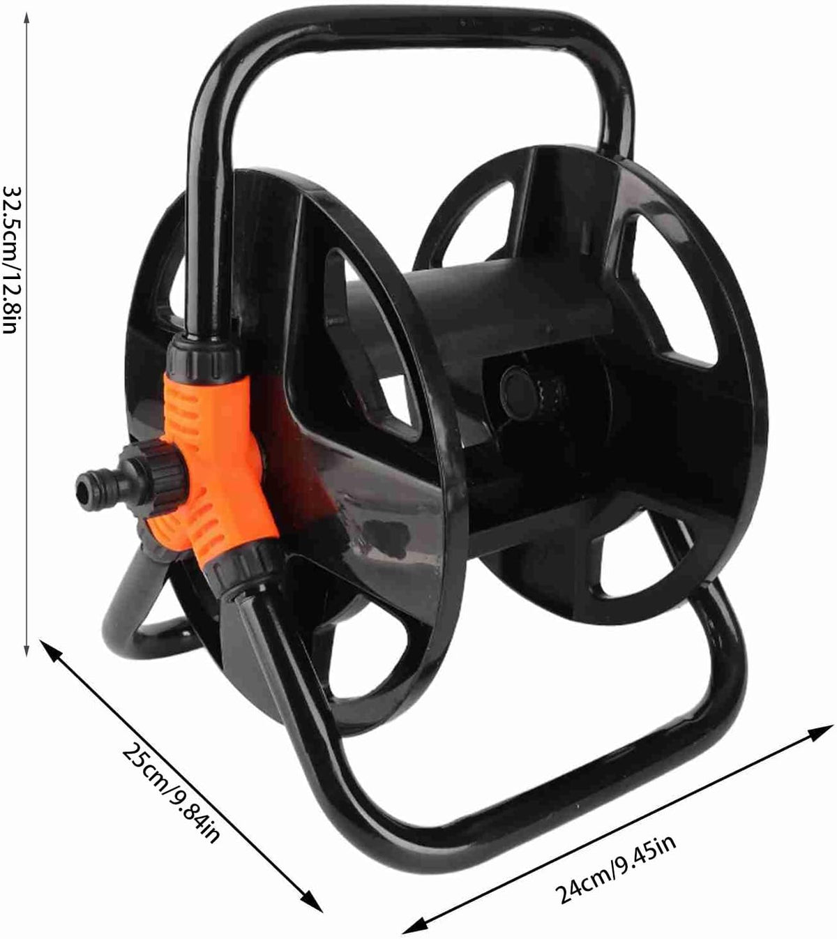 Water Hose Reel Cart, Portable Water Hose Reel Cart Pipe Storage Rack ABS Single Arm Tool for Garden Car Washing Watering