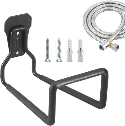 Garden Hose Holder - Heavy Duty Wall Mount Water Tube Hanger, Metal Pipe Hanger Reel, Durablee Rack | Hose Hook Organizer for Garden Expandable Water Extension Outdoor Yard Watering Storage