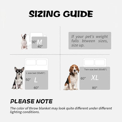AIWEK Dog Blanket Paw Bone Pattern 1 Pack 1 Super Soft Warm Flannel Sofa Cover Car Bed Protector, Urine Proof Washable Outdoor Pet Blanket for Puppy Large Dogs & Cats,80"*60" Grey