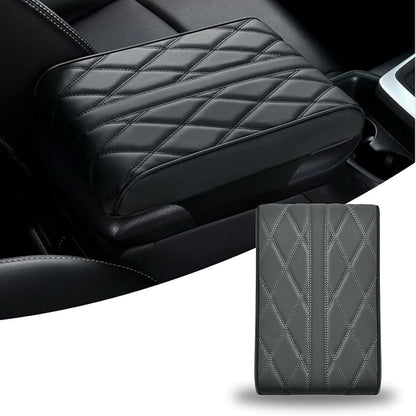 Car Armrest Cushion for Jaguar F-Pace 2015-2019 2020 2021 2022 2023 2024 2025, Car Center Console Cover Armrest Pad Soft Leather Car Interior Accessories,Black