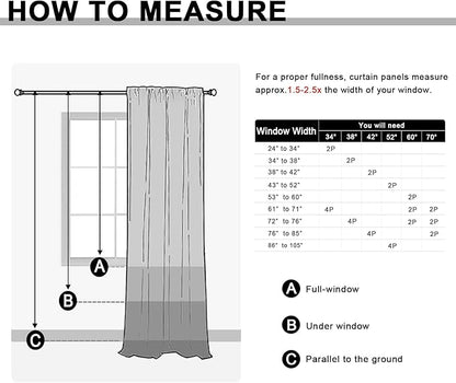 JIUZHEN Room Darkening Curtains