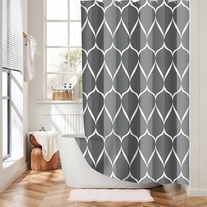 MCCKTIU Gray Shower Curtain RV Shower Curtain Grey Modern Bathroom Shower Curtains Waterproof Fabric Machine Washable Shower Curtains 47 x 64 Inches