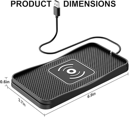 Wireless Car Charger Pad for Ford Mustang Mach-E 2021-2025, Type-C/USB 20W Car Wireless Charger Non-Slip Phone Charging Pad Car Accessories,B 30cm Cable USB Plug