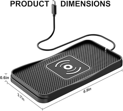 Wireless Car Charger Pad for Suzuki Grand Vitara 2000-2013, Type-C/USB 20W Car Wireless Charger Non-Slip Phone Charging Pad Car Accessories,A 30cm Cable Type-C Plug