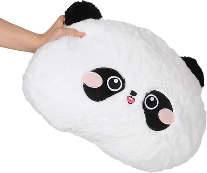 Lumbar Support Pillow for Car Seat Cushion with Cartoon Panda Cover, Plush Back Rest for Driver and Office Chair, Soft Airplane Neck Pillow for Lower Back Relief