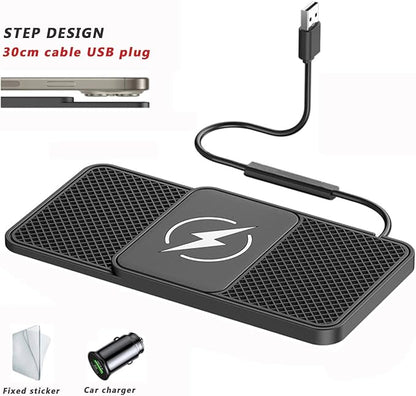 Wireless Car Charger for Toyota Camry AurisAygo Yaris Corolla Supra Highlander, 15w Fast Phone Chargers Charging Pad Non-Slip Essential Electronic Devices for Long-Distance Travel