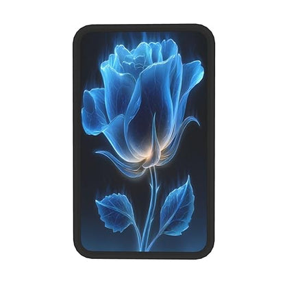 Blue Rose with Glowing Car Auto Armrest Cushion Cover Accessories Center Console Seat Box Pad Protector Universal Decoration for Most Vehicle SUV Truck