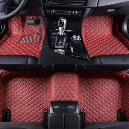 Custom Making Car Floor Mats Compatible with Audi BMW Mercedes-Benz Toyota Lexus Honda Infiniti Nissan Hyundai Kia All Models 2005-2026 (Red Wine)