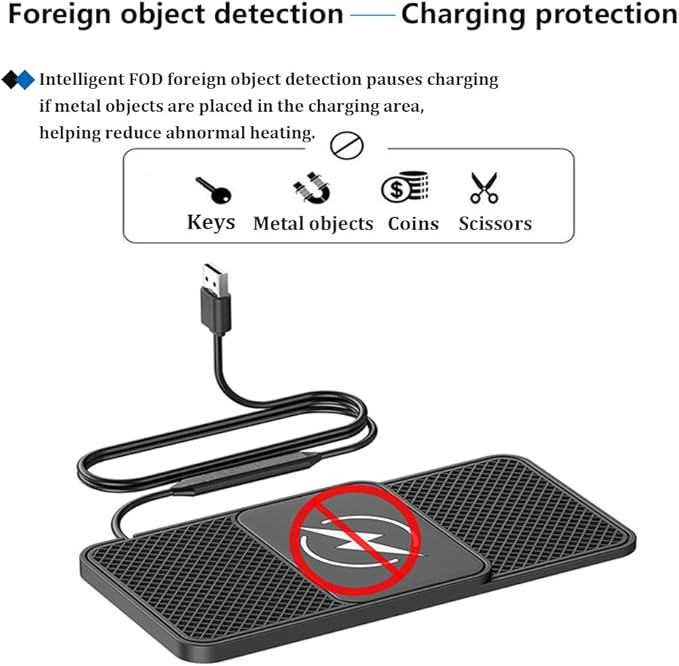 Car Charger for Mazda MX-5 MX-5 Miata MX-5 RF, Non Slip Wired Adapter Charger for Car, Fast Charging Mat, Wired Adapter Car Charging Pad, Phone Charger, Car Accessories,30cm Cable USB