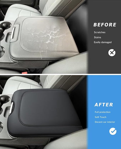 INTGET Center Console Cover for 2013-2018 Dodge Ram 1500 2500 3500 & 2013-2026 Ram 1500 Classic/2500/3500 Accessories Interior Middle Armrest Arm Rest Cushion Protector(Fit for Jump Seat Console)