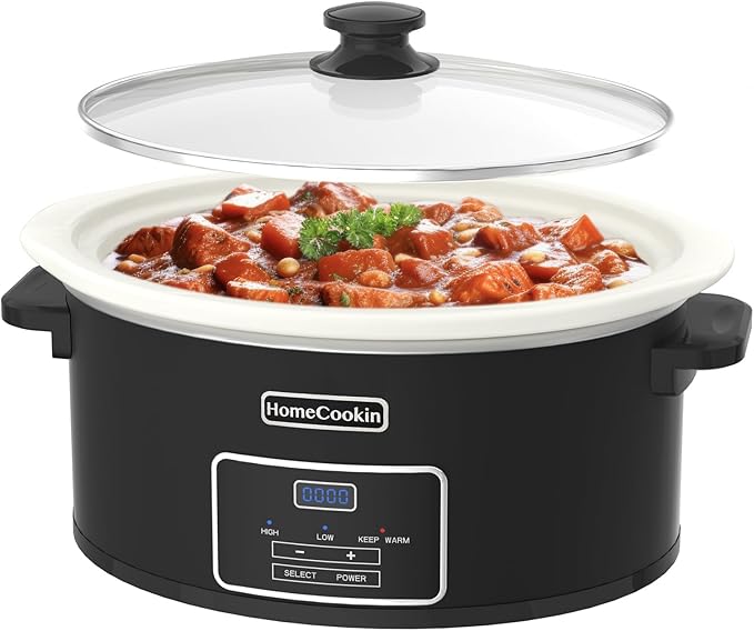 HOMECOOKIN 7-Quart Programmable Slow Cooker