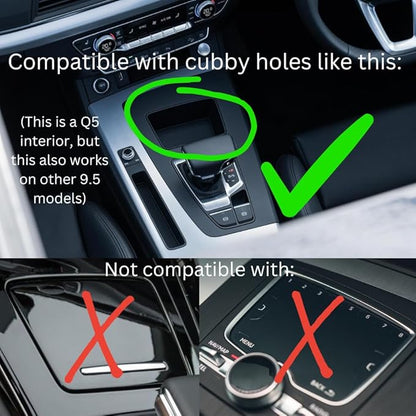 Phone Charger Mount for Audi Q5 / SQ5 / A5 B9.5 (2020+), Compatible iPhone and Android.