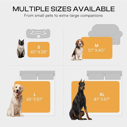 Luciphia Waterproof Bed Blanket Washable,Soft Sherpa Fleece Puppy Reversible Throw Blankets for Medium Large Dog Cat,Furniture Cover Protector Couch from Liquid Pee and Pet Fur,Pink White,65" x 57"