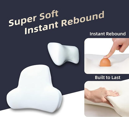 Car Neck & Lumbar Support Pillow Set for Ford Bronco, Soft Memory Foam Headrest & Back Cushion, Ergonomic Comfortable Seat Support for Daily Driving and Long Trips Car Interior Accessories