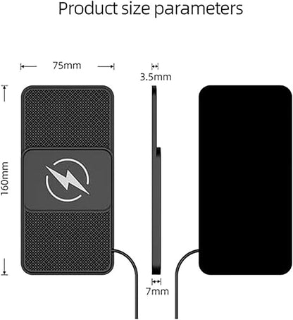 Wireless Car Charger Pad for VW Passat CC 2010-2018,20W Fast Wireless Phone Charger Cell Phone Cordless Charging mat,Non-Slip Phone Charging,30cm Cable USB