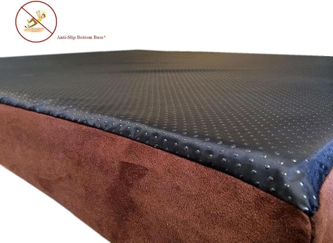 Dogbed4less Medium Orthopedic Dog Bed with Memory Foam for Pet, Waterproof Liner with Durable Nylon Blue External Cover and Extra Antislip Duvet 35X20X4 Inches