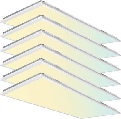 2X4 Led Flat Panel Light,0-10V Dimmable,3000K/4000K/5000K, 30W/40W/50W, Drop Ceiling Light for Mall, Officerom, Garage