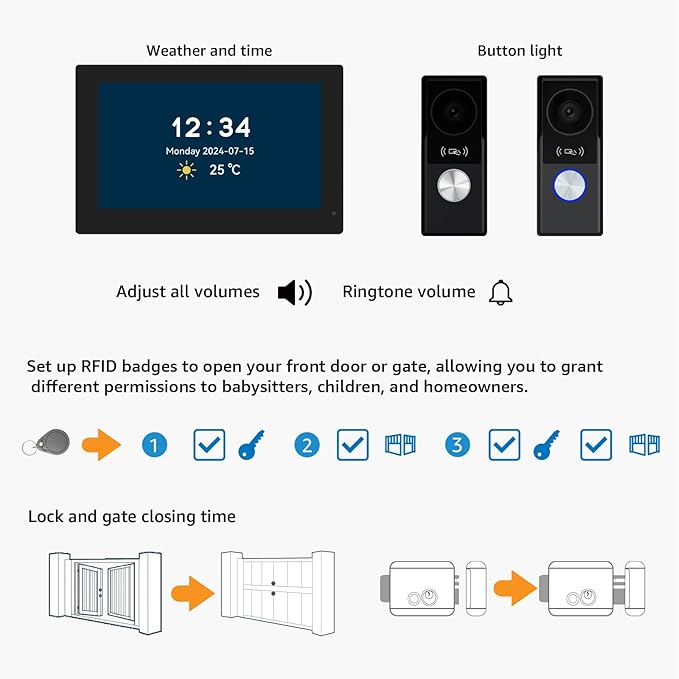 Smart Video doorbell intercom System videophone