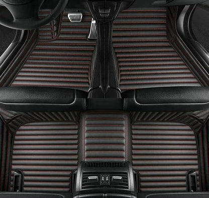 Custome Car Mats Accessories All Weather Floor mats Compatible with Automotive Floor Mats Passenger car mats (Black Red 3D)