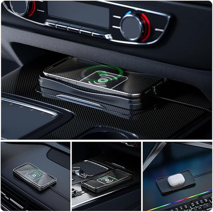 Wireless Car Charger Pad for Nissan Frontier 2000-2026, Type-C/USB 20W Car Wireless Charger Non-Slip Phone Charging Pad Car Accessories,B 30cm Cable USB Plug