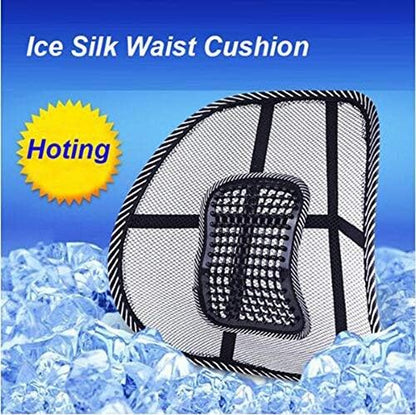Car Seat Chair Massage Back Lumbar Support Mesh Ventilate Cushion Pad Auto Seat Back Cushion Home Office Waist Breathable Density Mesh for Back Pain and Poor Posture Fits to All Chair