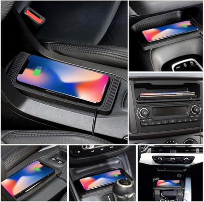 Wireless Car Charger Pad for Audi Q7 2007-2015 2017-2026, Type-C/USB 15W Car Wireless Charger Non-Slip Cordless Charging Mat Car Accessories,A-30cm USB Interface