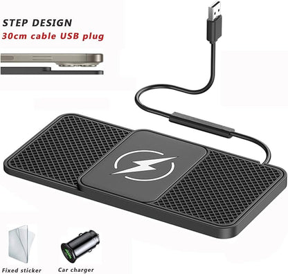 Wireless Car Charger for VW Golf 5 6 7 8 GTE GTI GTD Clubsport, 15w Fast Phone Chargers Charging Pad Non-Slip Essential Electronic Devices for Long-Distance Travel