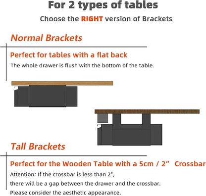 Under Desk Drawer 18", Pull-out Storage Organizer