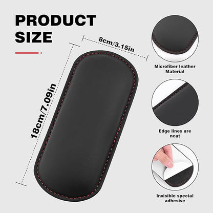 2 PCS Elbow Pads Arm Rest for Car, Soft Leather Memory Foam Car Knee Cushion, Universal Automotive Center Console Cushion Pad for Knee Leg Elbow (Black)