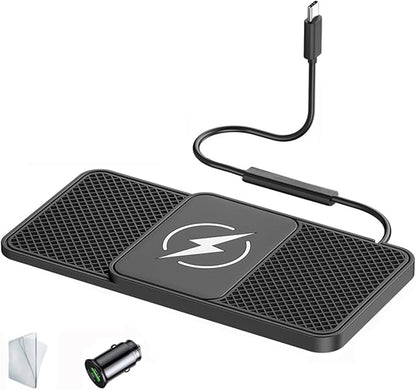 Wireless Car Charger for VW Golf 5 6 7 8 GTE GTI GTD Clubsport, 15w Fast Phone Chargers Charging Pad Non-Slip Essential Electronic Devices for Long-Distance Travel