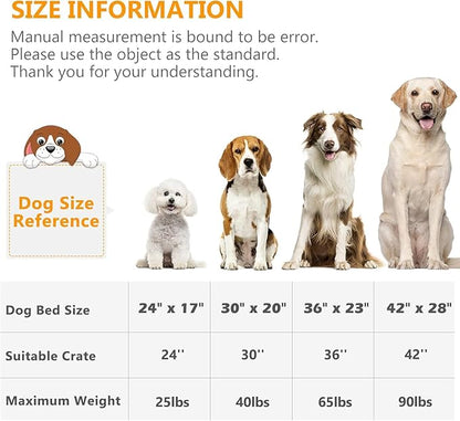 Necesitar 30 Inch Dog Crate Bed for Medium Dogs Washable Soft and Fluffy Kennel Pad fit Cages with Anti-Slip Pet Pillow Cushion Sleeping Up to 40 lbs Pets,30x19 Grey