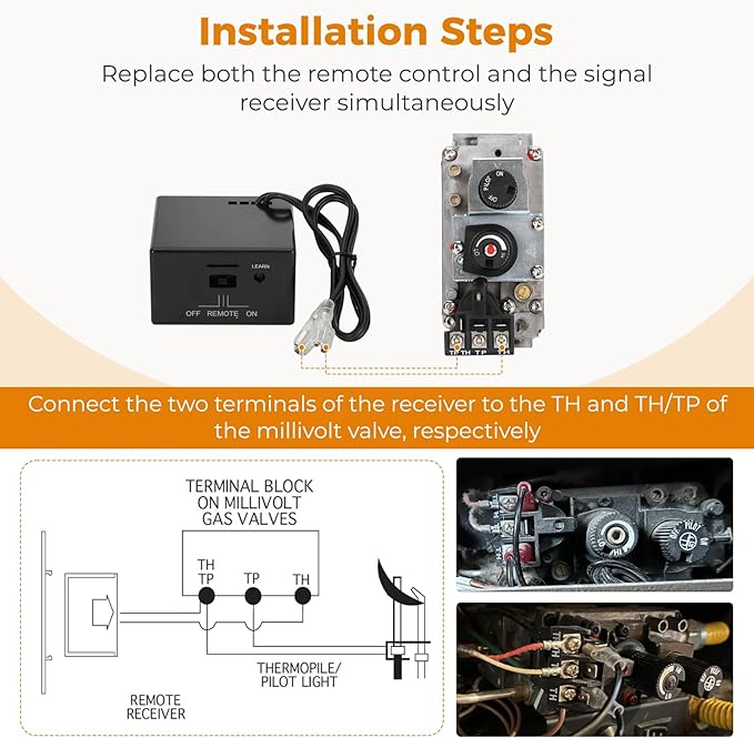 Universal Smart Fireplace Remote Control, Fit
