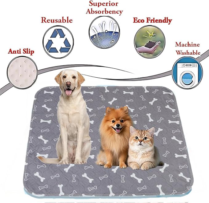Puppy Pads with pheromones, 2026 Upgraded Washable Puppy Pads for Dogs & Cats, Pee Pad - Leak & Odor Waterproof, Non-Slip Base, Easy to Clean & Reusable (Brown-B, XS: 11.8" × 11.8")