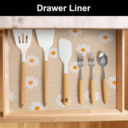 Cooyes Shelf Liner – Premium Non-Adhesive Cabinet & Drawer Liner for Kitchen – Waterproof Shelf Paper with Modern Pattern – Durable EVA Cabinet Mat – Easy to Cut (17.5" W x 360" L)