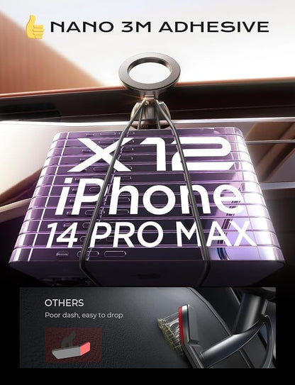 LISEN for MagSafe Car Mount [Strongest Magnet Power] Phone Mount for Car [Ultra Stable Exclusive Patent] All-Metal Magnetic Car Phone Holder Fit All Mobiles iPhone 16 15 14 13 Pro Max Plus.