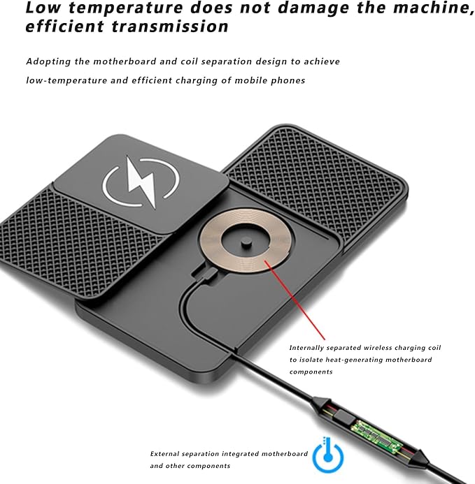 Car Wireless Phone Charger for BMW X2 X2M F39 18i 18d 20i 20d M35i 25d 25e, Non-Slip Fast Inductive Chargers Charging Pad Type-C Fastcharger Auto Electronic Accessories